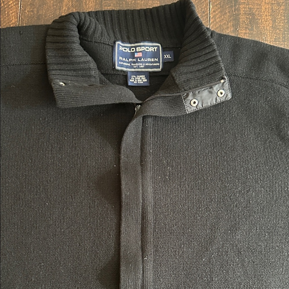 Ralph Lauren Black Zip-Up Men's Sweater